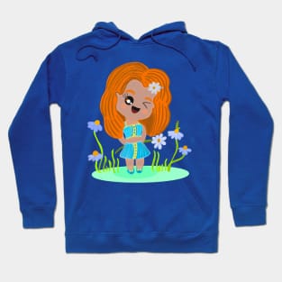 Girl with flowers Hoodie